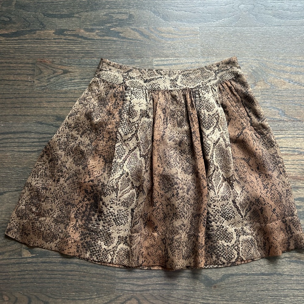 Banana Republic Heritage Brown Snake Print Women's Skirt